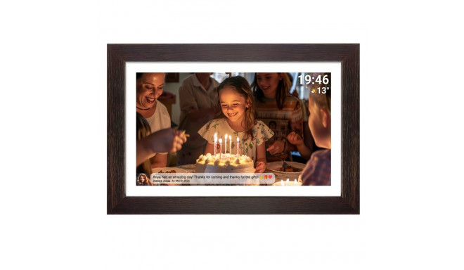 Denver PFF-1543DW digital photo frame Brown 39.6 cm (15.6") Touchscreen Wi-Fi