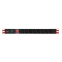 Toitejaotur PDU Rack 1U 230V/10A 8x C13 Kaabel 2m