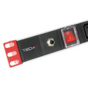 Toitejaotur PDU Rack 1U 230V/10A 8x C13 Kaabel 2m
