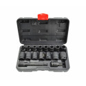 AW ZESTAW NASADEK UDAROWYCH 1/2" 15cz  KRÓTKIE BLACK LINE