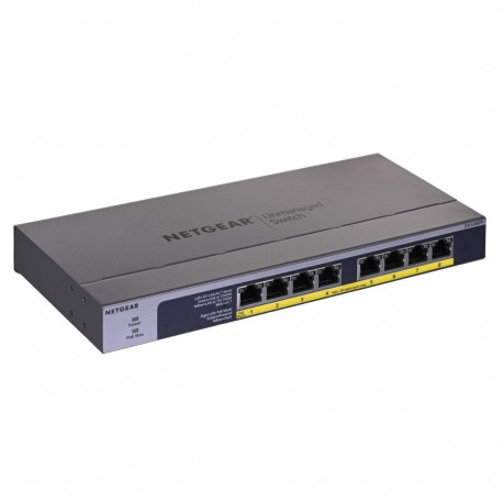 NETGEAR GS108PP haldamata gigabit ethernet (10/100/1000) toitega üle etherneti (PoE) must