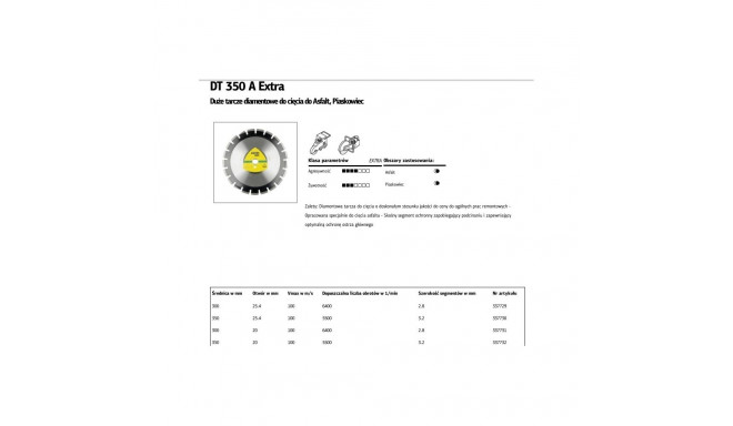 K.DIAL DIAM. SEG.350x3,2x25,4 ASPHALT DT350A
