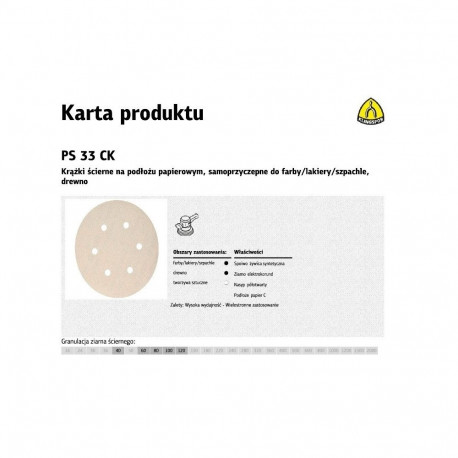 KLINGSPOR lihvketas 150 PS33CK gr. 60 OTW.GLS3/100 szt. spaatel