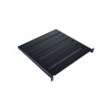 Fixed shelf 19", 1U, depth 450 mm, load capacity 25 kg, mounting in 4 points, black, screws and brac