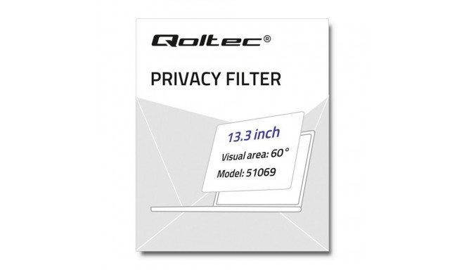 Qoltec 51069 ekraani privaatsusfiltrid 33,8 cm (13,3")