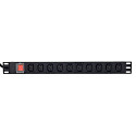Gembird toitejaotur PDU 10tk C13 pistikupesad 1U 16A C19 pistik 2m kaabel
