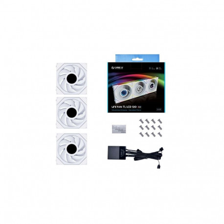 Lian Li UNI FAN TL LCD arvutikorpuse 12 cm valge ventilaator