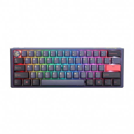 Ducky mängurklaviatuur One 3 Mini USB QWERTZ, sinine