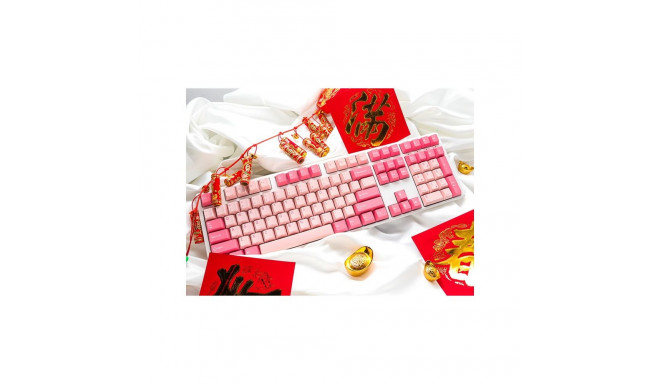 Ducky One 3 mänguklaviatuur USB QWERTZ saksa roosa