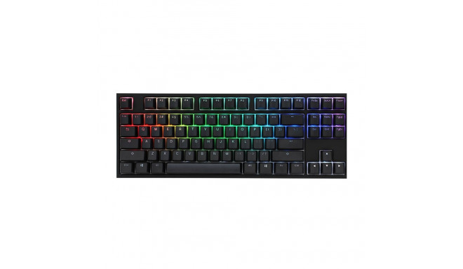 Ducky One 2 RGB TKL mängu USB saksa must klaviatuur