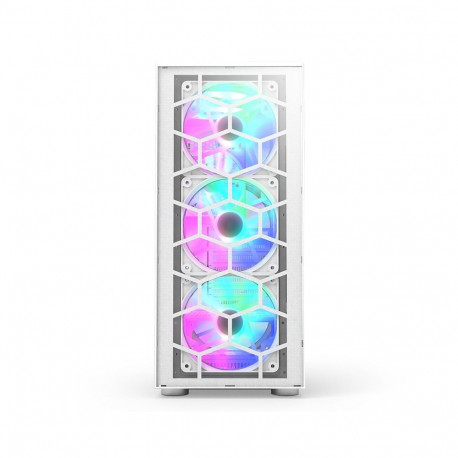 Montech midi-tower-korpus X3 Glass, RGB, karastatud klaas, valge