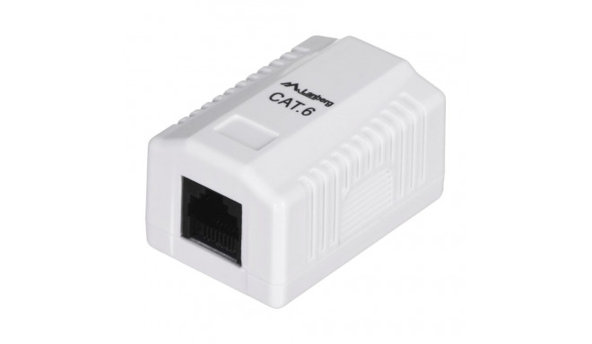 LANBERG SURFACE MOUNTING SOCKET CAT.6 1XRJ45 WHITE