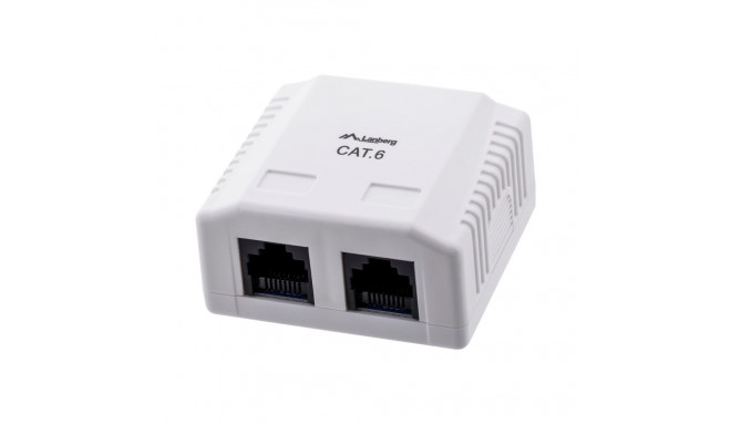 Lanberg OU6-0002-W pistikupesa karp RJ-45 valge