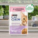 Purina Cat Chow Sensitive Gig with salmon and zucchini in sauce - Wet food for cats - 85 g