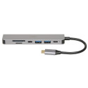 iBox IUH3SL4K interface hub USB Type-C 5000 Mbit/s Silver