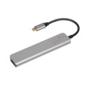 iBox IUH3SL4K sülearvuti dokk/pordilaiend USB 3.2 Gen 1 (3.1 Gen 1) Type-C Power Delivery 100W hõbed