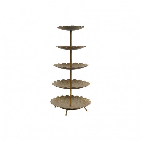 Fruit Bowl Home ESPRIT Golden Metal 50 x 50 x 98 cm