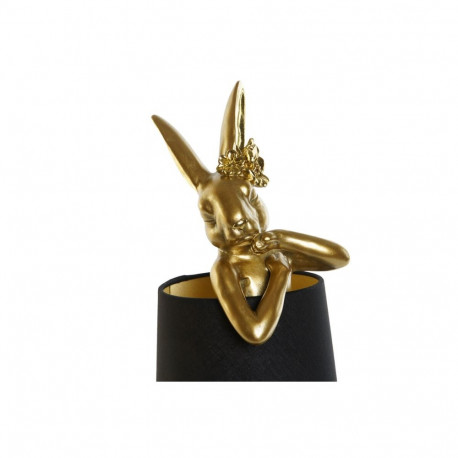 Laualamp Home ESPRIT Must Kuldne Vaik 40 W 220 V 16 x 16 x 43 cm