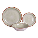 Dinnerware Set Home ESPRIT Blue Green Multicolour Pink Amber Stoneware 26,5 x 26,5 x 3 cm 27,5 x 27,