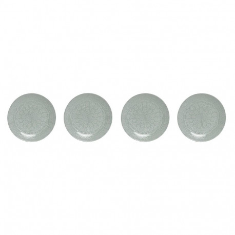 Taldrikute komplekt Home ESPRIT Roheline Keraamika Mandala Araablane 27 x 27 x 2,5 cm