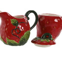 Piena un cukura trauks Home ESPRIT Sarkans Keramika 15 x 10 x 11 cm 2 Daudzums