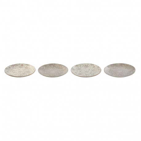 Taldrikute komplekt Home ESPRIT Pruun Beež Portselan 19 x 19 x 2 cm