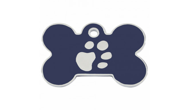 Identification plate for collar Imarc Bone Blue Silver
