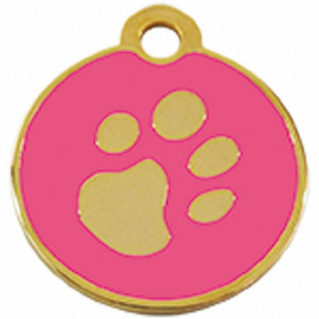Identification plate for collar Imarc Circle Pink Golden