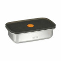 Hermetic Lunch Box Quttin   Stainless steel Rectangular 600 ml (12 Units)