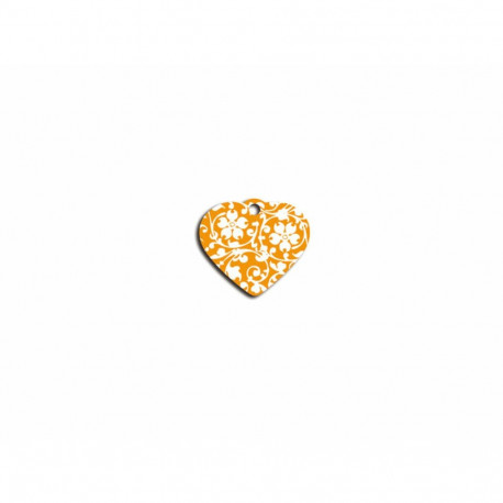 Identification plate Imarc Heart Yellow Orange