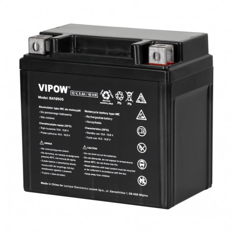 Akumulator VIPOW typ MC do motocykli 12V 5Ah