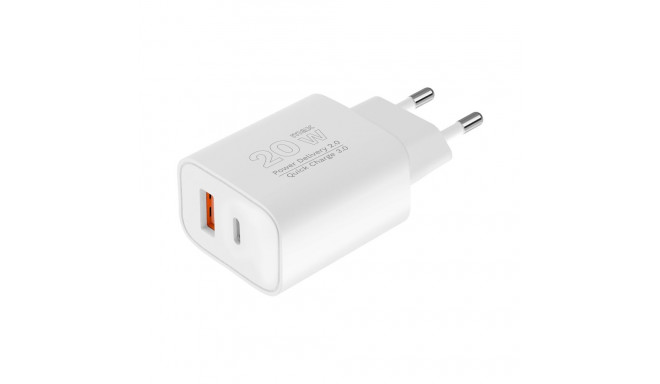 Kruger&Matz GaN dual USB laadija Power Delivery ja Quick Charge funktsiooniga