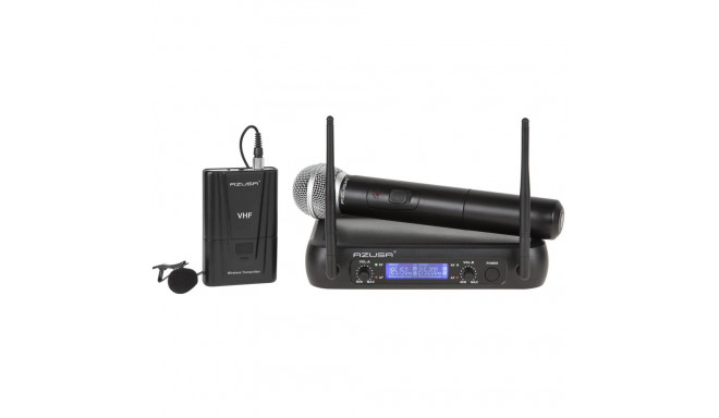 Mikrofon VHF 2 kanały WR-358LD (1 x mik. do ręki + 1x klip)