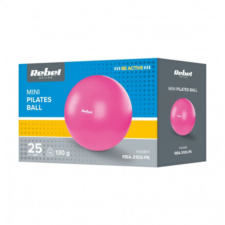 Mini pilatese taastusravi võimlemispall 25cm, roosa, REBEL ACTIVE