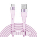 USB - microUSB kaabel 1 m silikoon roosa Kruger&Matz Basic