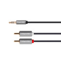 Kabel jack 3.5 wtyk stereo - 2RCA 5m Kruger&Matz Basic