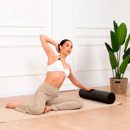 Wałek do masażu, rull 15x60cm, must värv, EPP materjal, REBEL ACTIVE