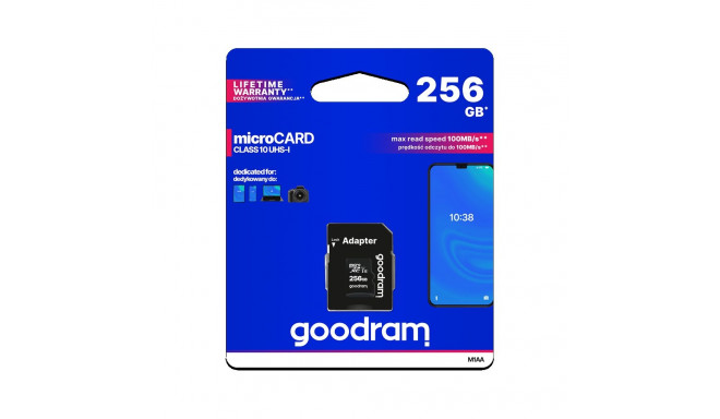 Karta pamięci microSD 256GB UHS-I Goodram z adapterem