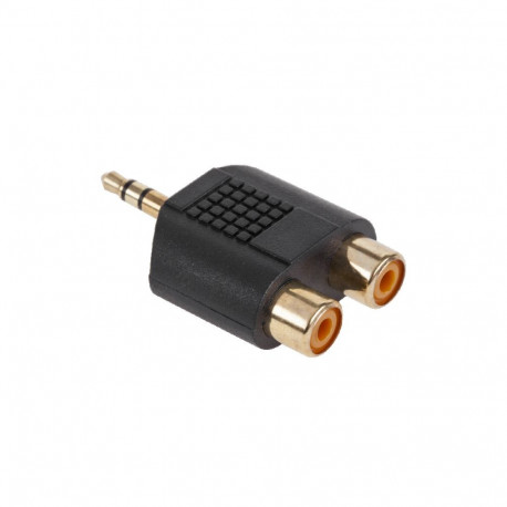 3,5 mm JACK-2xGN.RCA kuldne pistik (25 tk.)