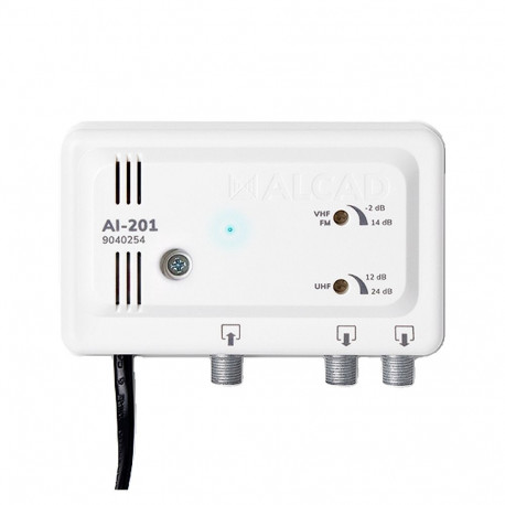 Wzmacniacz antenowy szerokopasmowy 2 wejścia AI-201 ALCAD
