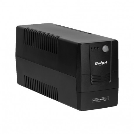 Zasilacz awaryjny komputerowy UPS REBEL model Nanopower 1000 ( offline, 1000VA / 600W , 230 V , 50Hz