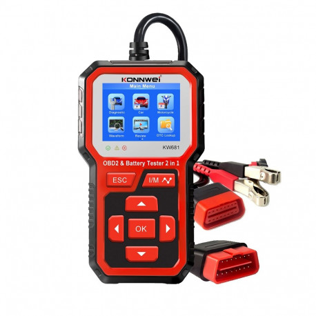Diagnostikaseade, OBD2 skanner, akude tester Konnwei KW681