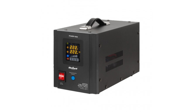 Varutoiteallikas Rebel POWER-1000 - puhta siinuslaine ja laadimisfunktsiooniga inverter 12V 230V 100