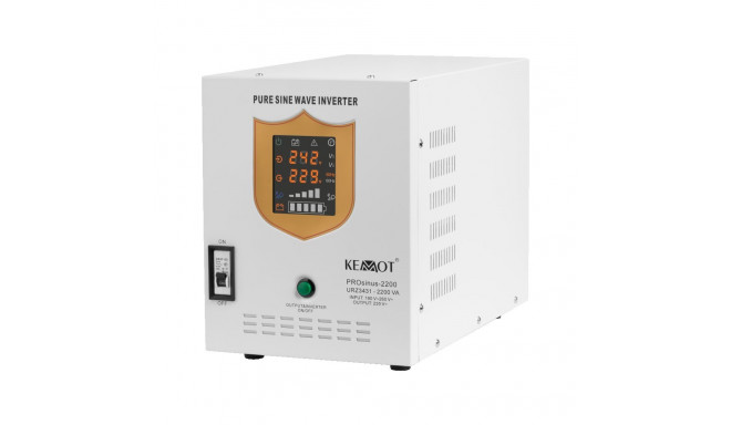 Varutoiteallikas KEMOT PROsinus-2200 puhta siinuslainega inverter ja laadimisfunktsiooniga 12V 230V 