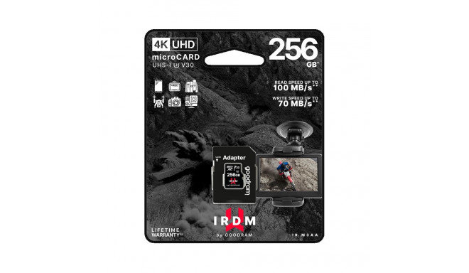 MicroSD-mälukaart 256 GB UHS-I U3 Goodram adapteriga