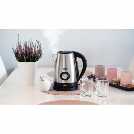Czajnik elektryczny z wskaźnikiem temperatury wody, TEESA, stal nierdzewna, 2200W, 1,7L