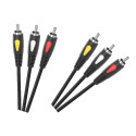 Kaabel 3RCA-3RCA 1.0m Cabletech Eco-Line