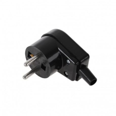 Nurgaga maandusega must WT-20S-2 pistik