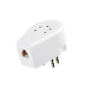 Adapter Belgia telefonipistiku jaoks - valge (10 tk.)