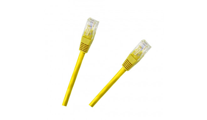 Patchcord kabel UTP 8c wtyk-wtyk 0,5m CCA żółty